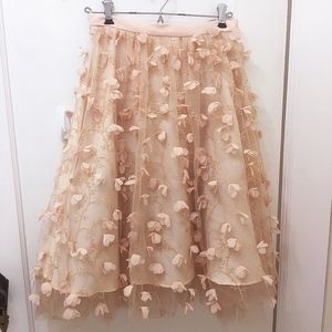 Eva Franco Anthropologie Flutter Fete Blush Skirt